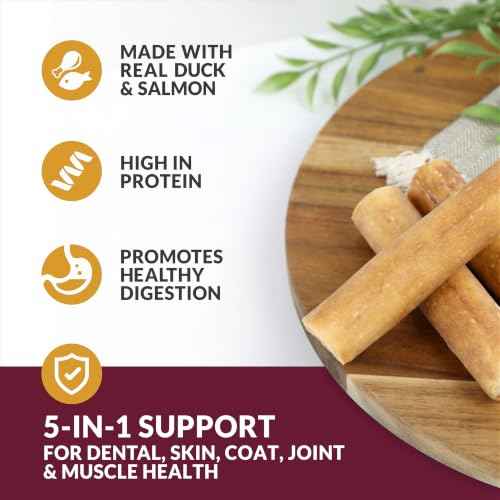 Duck Flavor Collagen Cheek Rolls (1.25 Pound (Pack of 10))