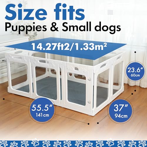 Clear Dog Playpen with Toilet
