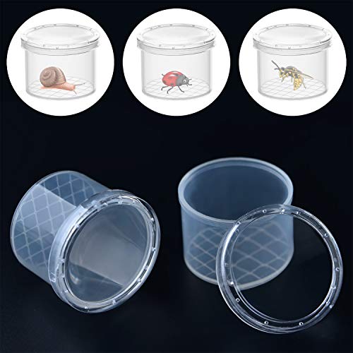 20 Pcs Bug Jars Critter Insect Cage Magnifying Insect Box Bug Magnifier Container Catcher Cage (20 Pack)