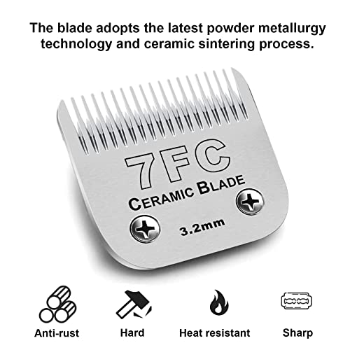 4PACK Dog Grooming Clipper Replacement Blades Compatible with Andis Pet Clipper (3fc+4fc+5fc+7fc)