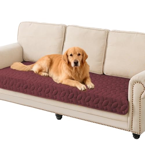 Pet Bed Cover Dog Bed Blanket for Sofa and Furniture Waterproof New Pattern Design (30x70 Inch (Pack of 1) / Burgundy)