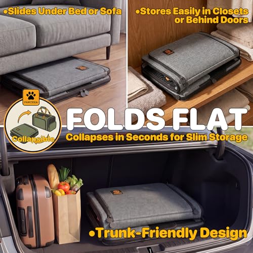 Expandable Large Pet Carrier (24.0"L x 16.0"W x 16.0"H / Mid-Hemp Gray)