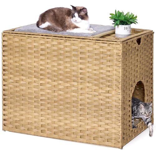 Large Cat Litter Box Enclosure (30.3'' L X 18.2'' W X 20.5'' H / Natural)