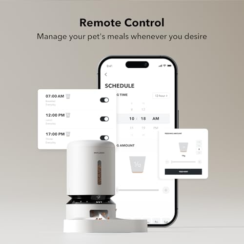 Automatic Cat Feeder with Camera for Two Cats (White / 5L (With Camera))