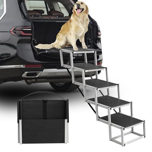 Dog Stairs for Large Dogs (5-Steps / 16" W x 28-34" H)