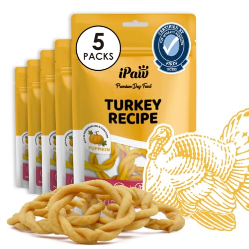 Turkey Dog Treats (3.5 Ounce (Pack of 5) / Pumpkin, Ring)