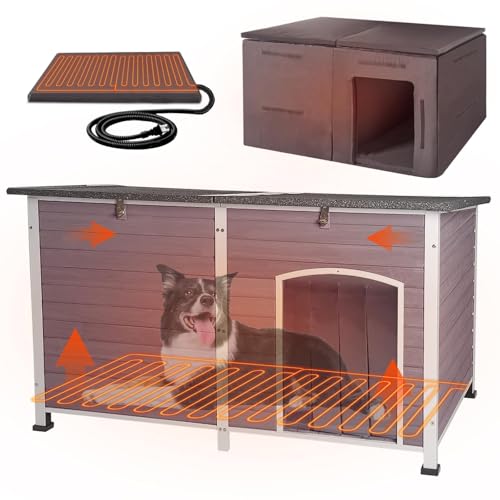 59" Extra Large Outdoor Dog House with Insulated Liner