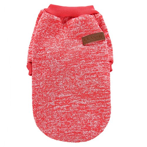 Dog Sweaters for Small Dogs (Red / Large)