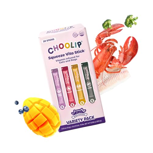 Squeeze Vita Stick Lickable Cat & Dog Treats Variety (0.53 Ounce (Pack of 20))