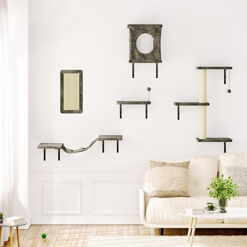 Cat Wall Shelves (Dark Grey)