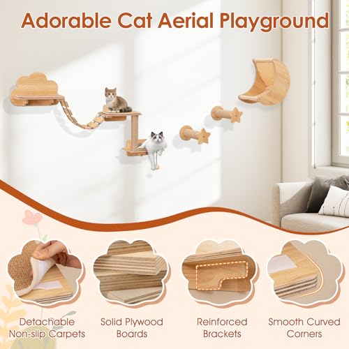 Cat Wall Shelves (6 Pieces)