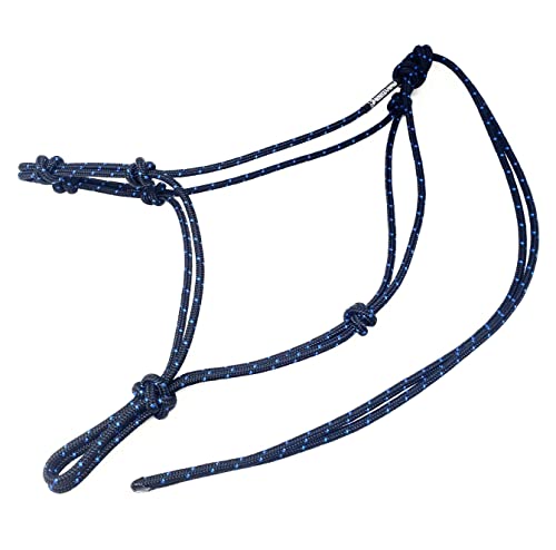 Horse Rope Training Halter (Black with Blue / Mule)