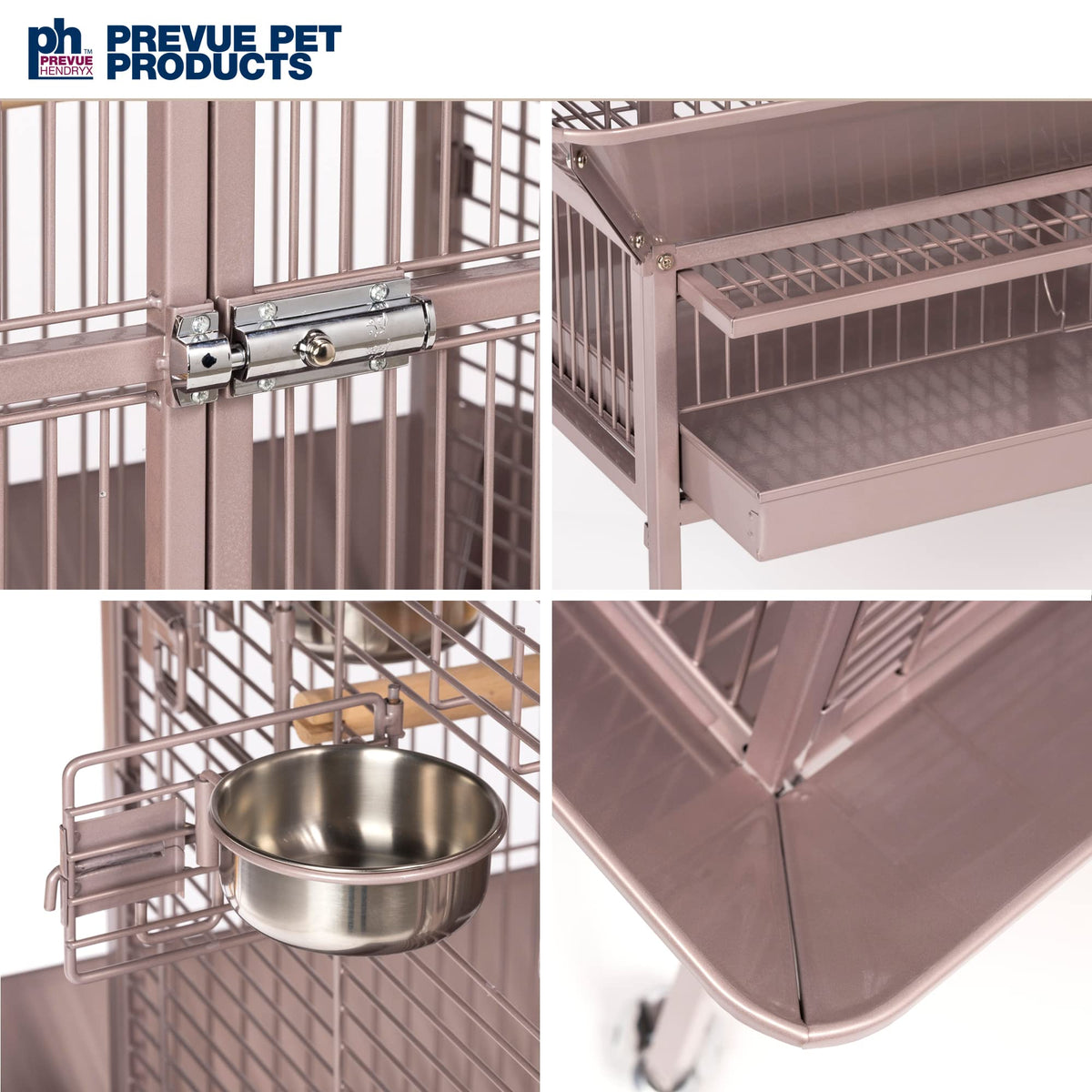 Playtop Bird Cage (Blush Finish / 24.0"L x 20.0"W x 60.0"H)