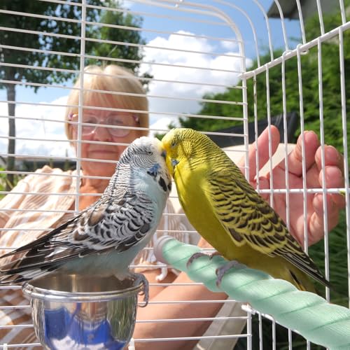 2 Pack Rope Perches for Bird Cages (Cyan / 23.6 in)
