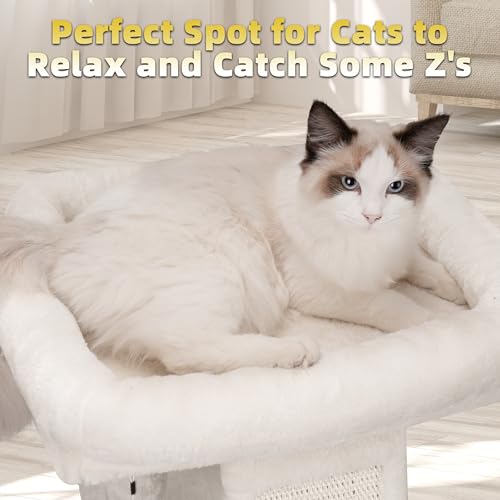 Cat Tree Cat Tower with Cat Scratching Post for Indoor Cats (Beige)