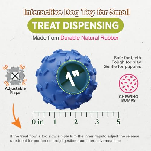Interactive Dog Chew Toy for Small (Blue Yellow)