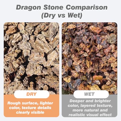 Aquarium Rock Dragon Stones 20lb Natural Rock for Fish Tank (20LB(2-8 inches))