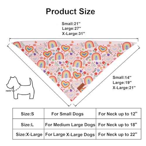 Rainbow Dog Bandanas (X-Large / Rainbow)