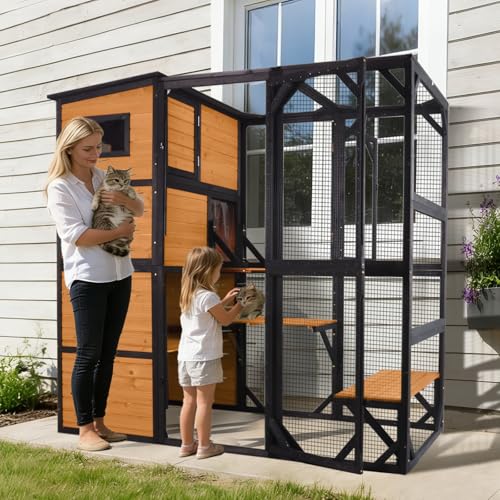 Large Catio Cat Enclosure Window for Outdoor Cats
