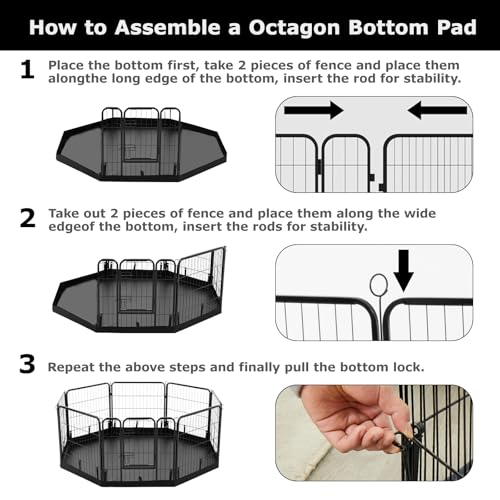 Octagon Playpen Bottom Pad for 32'' Width 8 Panel Pen (8-Panels 31.3"W)