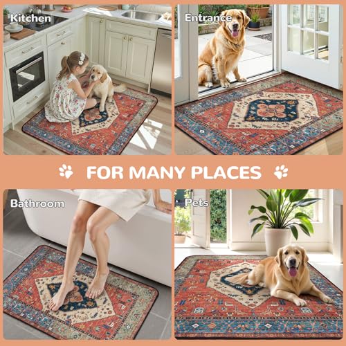Extra Large Washable Dog Pee Pads (Red / 6FT x 6FT (Pack of 1))
