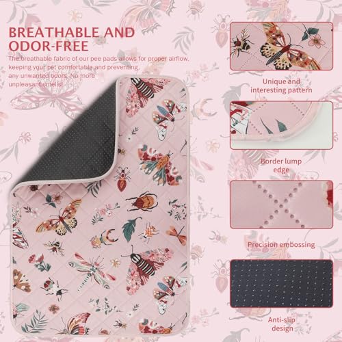Washable Pee Pads for Dogs (Pink / 48x36 inch - 2pcs)