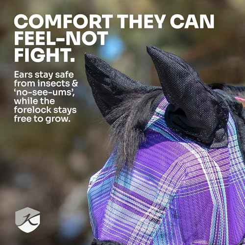 Kensington Signature Fly Mask w (XL (Large Horse) / 500 - Desert Sand)
