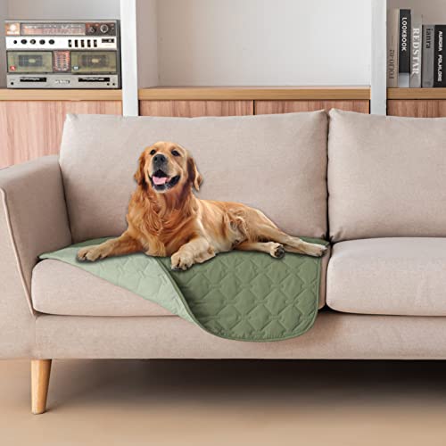 Waterproof Armchair Covers for Pets (30x30 Inch (Pack of 1) / Dark Green/Light Green)
