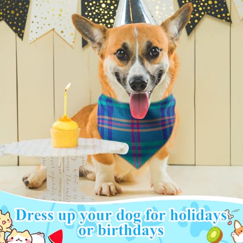 72 Pcs Boy Dog Bandanas Bulk Summer Triangle Scarf Colorful Cat Bibs Puppy Scarf Paw Pet Bandanas for Puppy Cat Birthday Party Costume (Boy Dog)