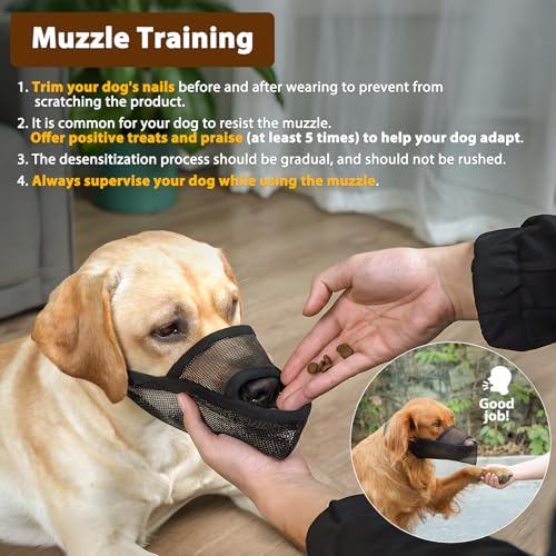 Dog Muzzle Anti Eating for Small Medium Large Dogs (XL)