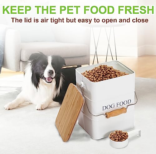 Dog Food storage container Dog Treats Jar (Dog-White)