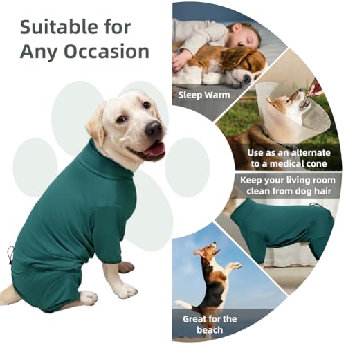 Dog Pyjamas PJS Sweater Clothes and Home Clothing Suitable for Small to Medium Breeds of Dogs (Thin Green / XL)