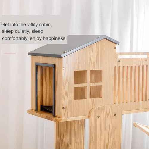 Cat Tree Tower House for Large Cats Style B (82.2 x 77.52 x 40 in)