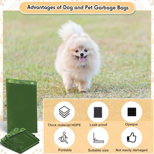 5000 Pcs 5000 Pcs Dog Header Bags (Green)