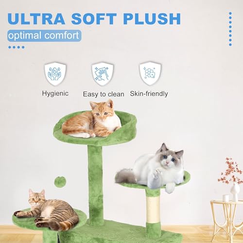 70" Cat Tree Tower (Green)