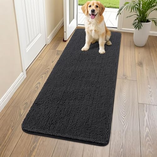 Dog Door Mat for Muddy Paws 59x24 (Black / 59"X24")