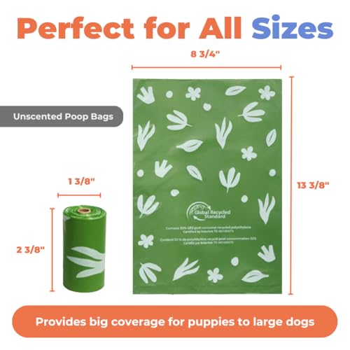 GRS Poop Bags for Dogs (GRS Green (Unscented) / 150 Bags)