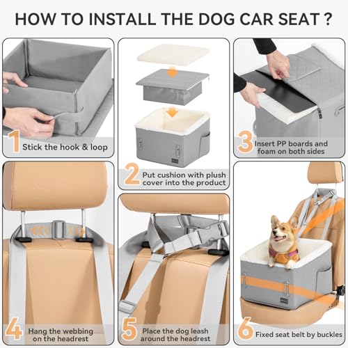 Small Dog Car Seat (Grey)
