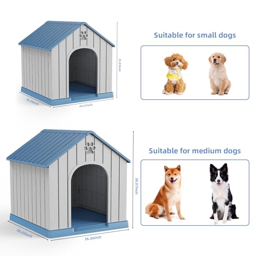 Dog House Outdoor (Blue / 26.26*24.57*25.83)