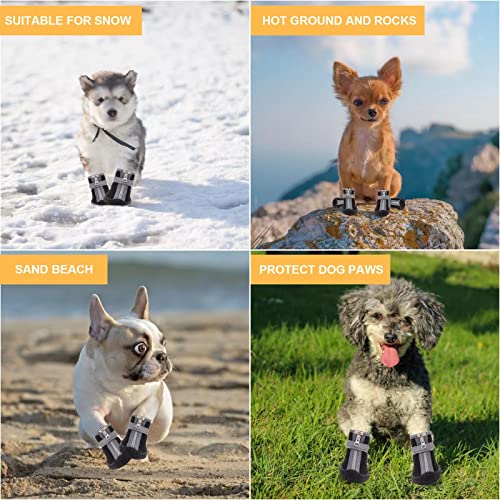 Dog Shoes for Small Dogs (#1 (width 1.1 inch) for 2.1-6.5 lbs)