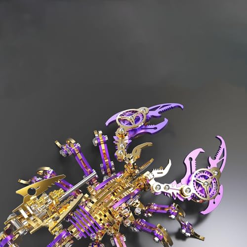 Scorpion 3D Metal Puzzles Kits for Adults Teens (Gold and Purple)