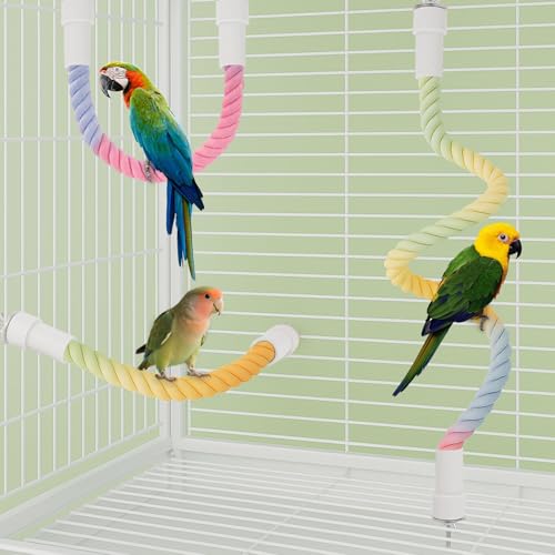 4Pcs Rope Perch for Bird Cages (Gradient / 4PCS)