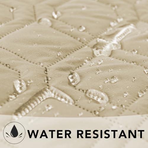 Waterproof Dog Bed Cover Pet Blanket for Furniture Bed Couch Sofa Reversible (68x82 Inch (Pack of 1) / Beige+taupe)