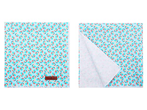 Dog Bandana Fabric Summer Dogs Kerchief for Medium Large Dogs (Beach Ball / Large (Pack of 1))
