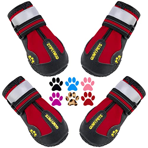 Dog Shoes for Hot Pavement (Size 4: 2.2''x2.6''(W*L) (Pack of 4))