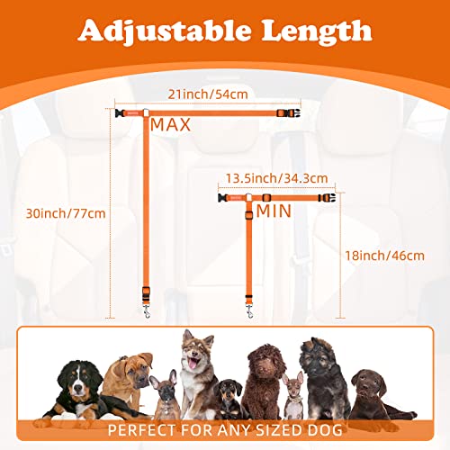 Dog Seat Belt for Car (Orange)