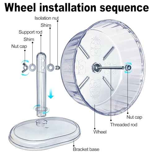 Silent Hamster Wheel (Ф 9.5 inch / Transparent)