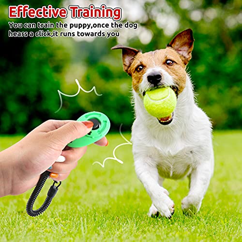 18 Pcs Dog Training Clicker with Wrist Strap for Pets (Multicolor)
