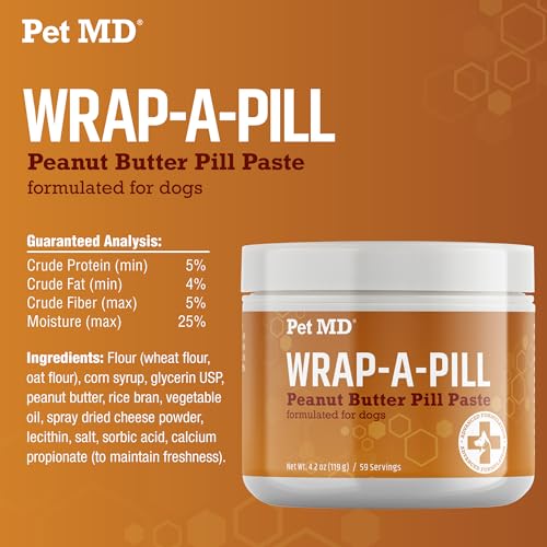 Wrap A Pill Peanut Butter Flavor Pill Paste for Dogs (4.2 Ounce (Pack of 1))