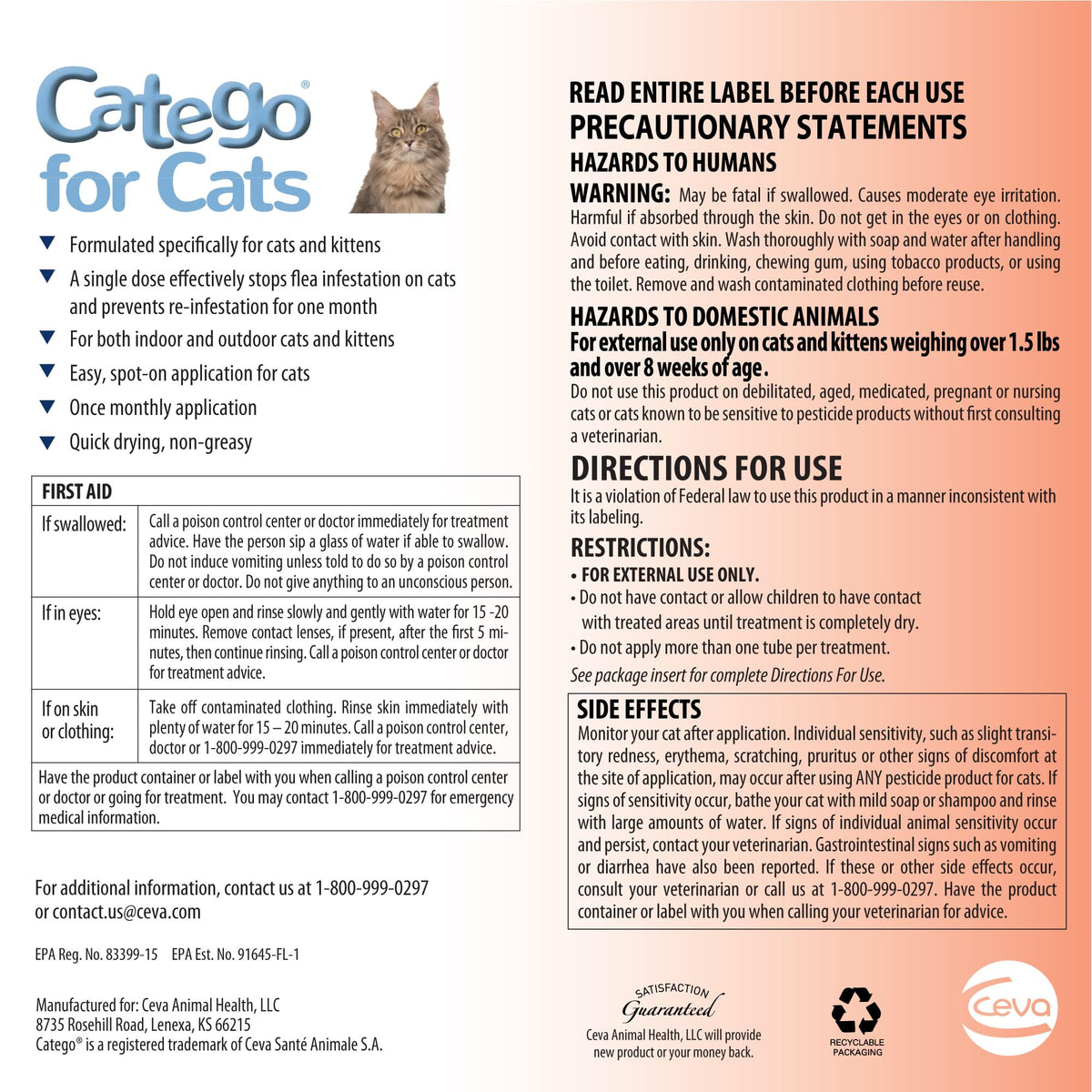 Flea and Tick Prevention for Cats (3-Month Supply)